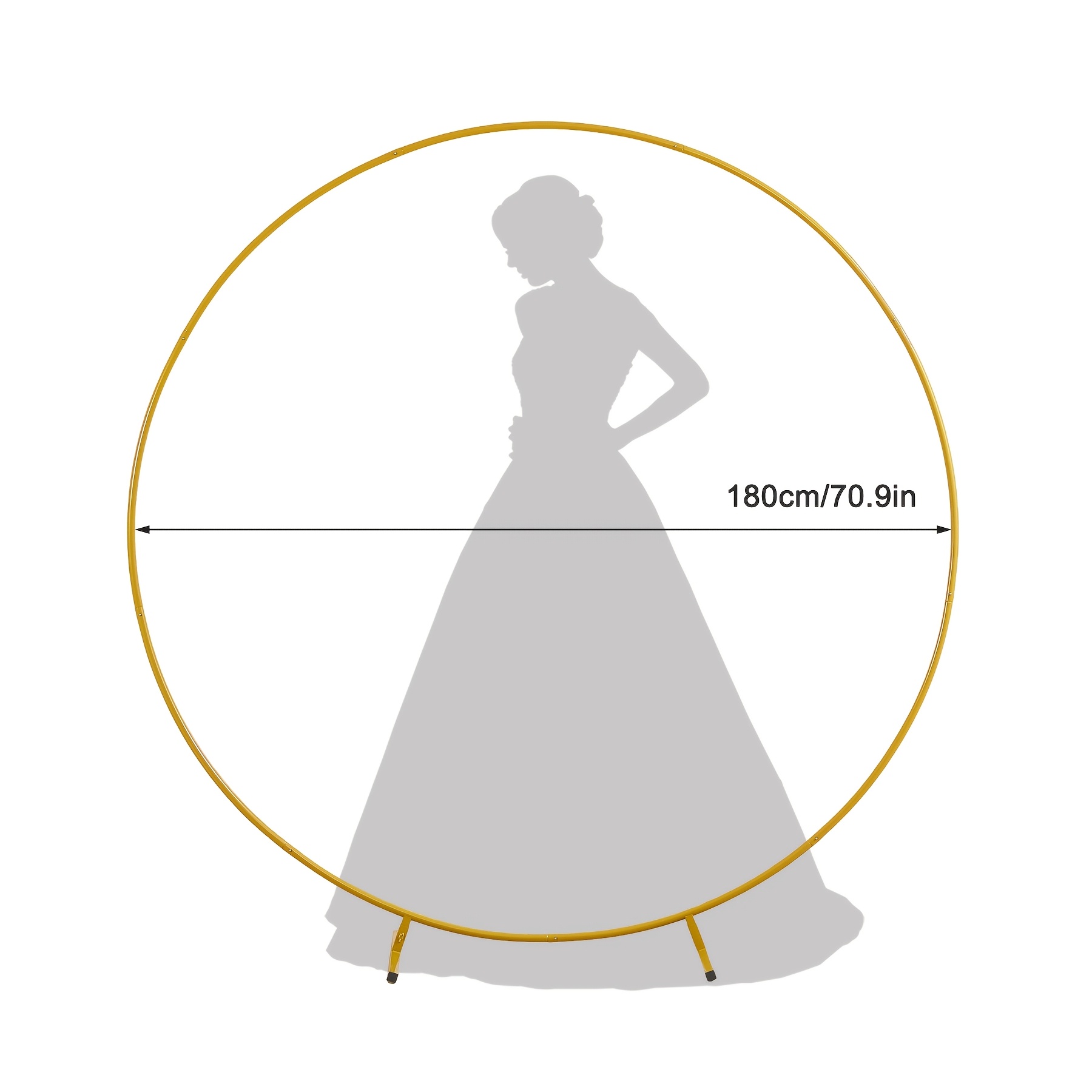 TEMU de mariage avec support de fond rond, 6 pi, cercle en métal, de ballons, cadre en métal, support d' rond pour cérémonie, fête d'anniversaire,