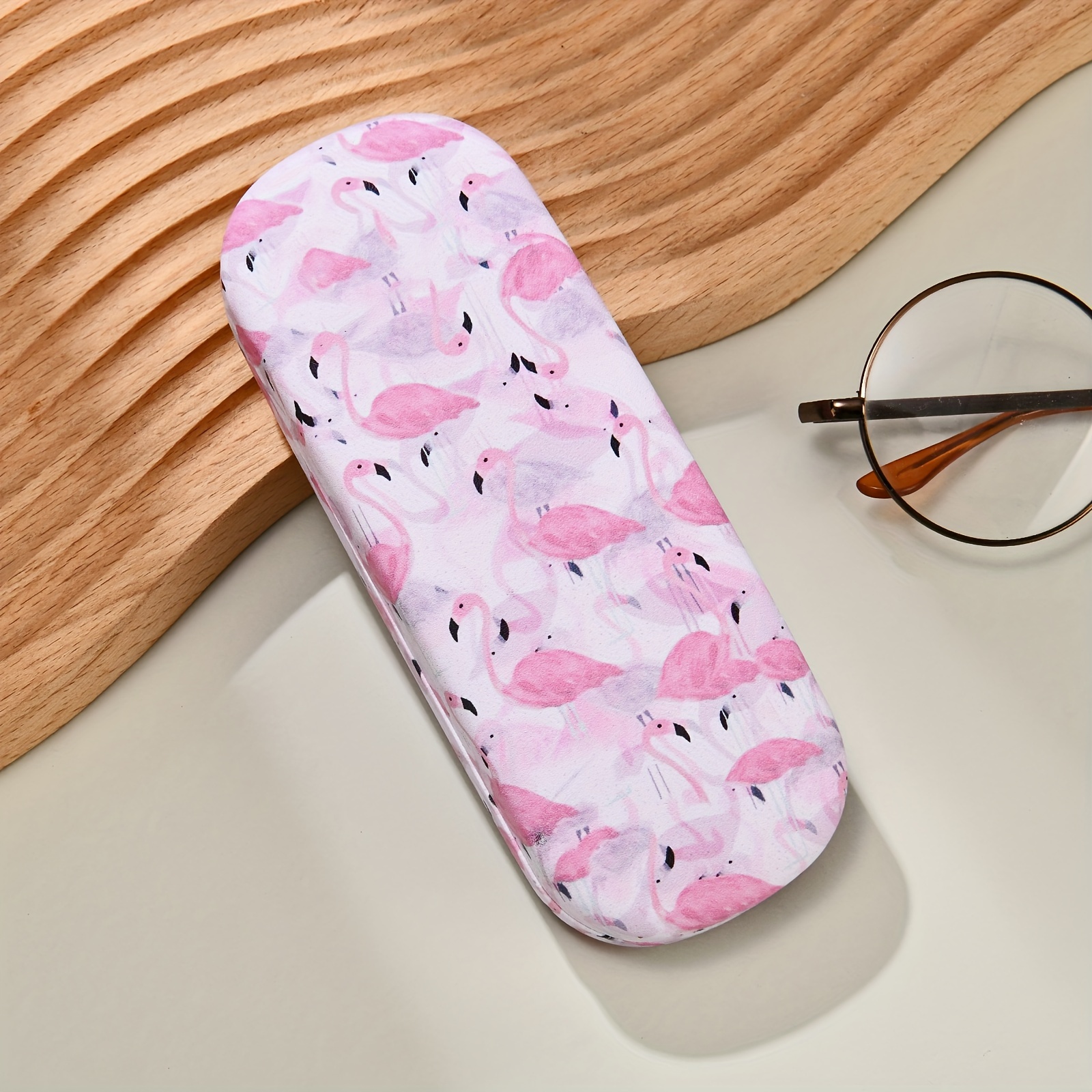 1pc flamingo print pu leather glasses case women stylish Temu