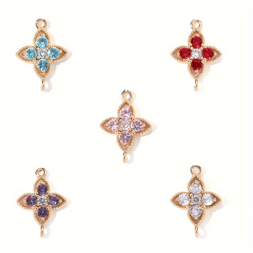 Image of 5pcs 14x18mm Double Hanging Random Colorful Glass Pendants For Making Necklace Bracelet Key Chain Earrings Accessories