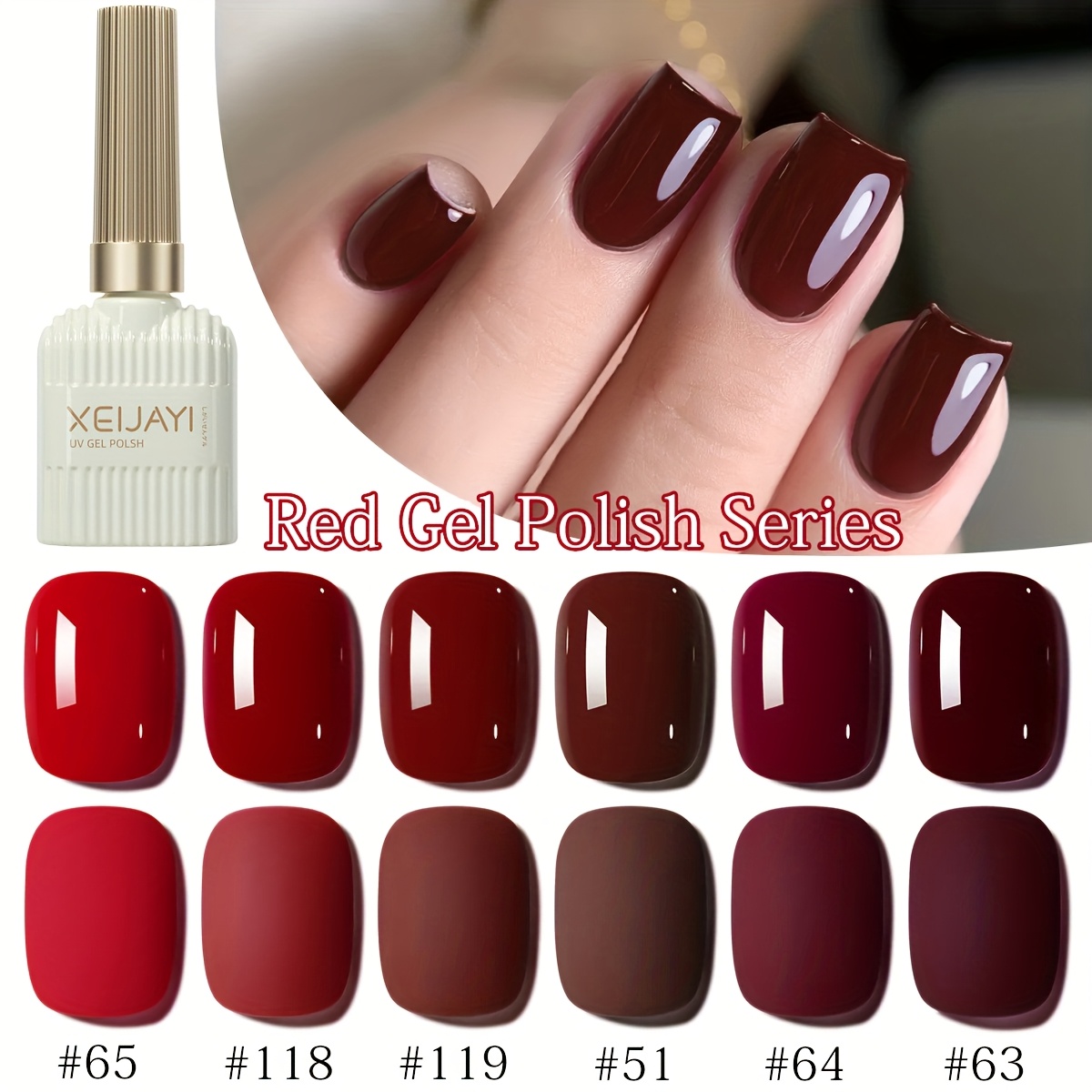 Image of Spring Nail 2025 Art 6colors Set 15ml Nail Gel Polish Soaking Led Nail Gel Salon Female Nail Art Tools