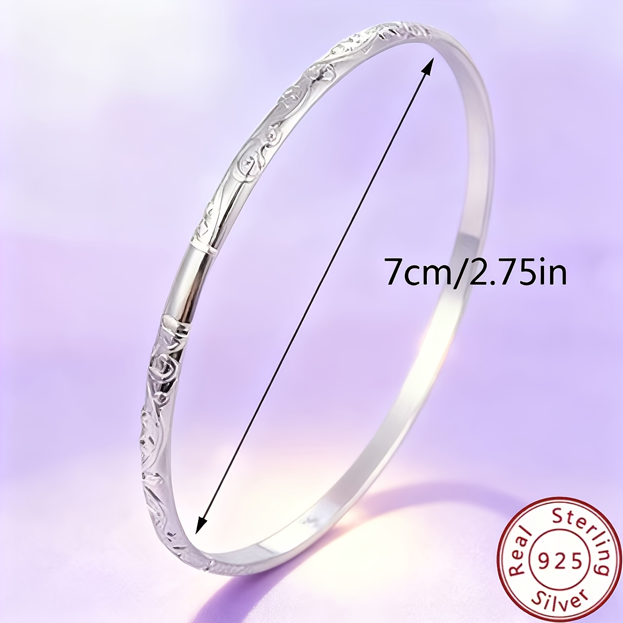 5pc S925 Sterling Silver Bracelet Set, Elegant Versatile Styles