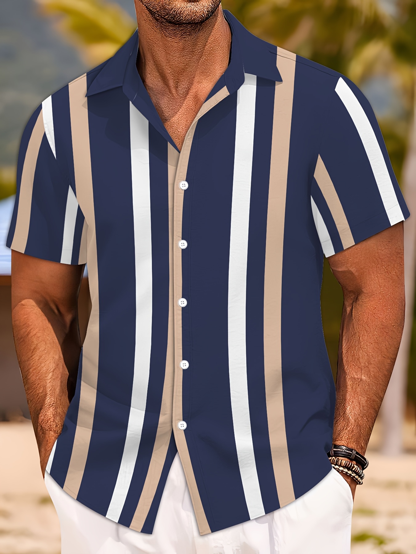 Camisas Hawaianas Camisas De Rayas Verticales Camisa Hawaiana