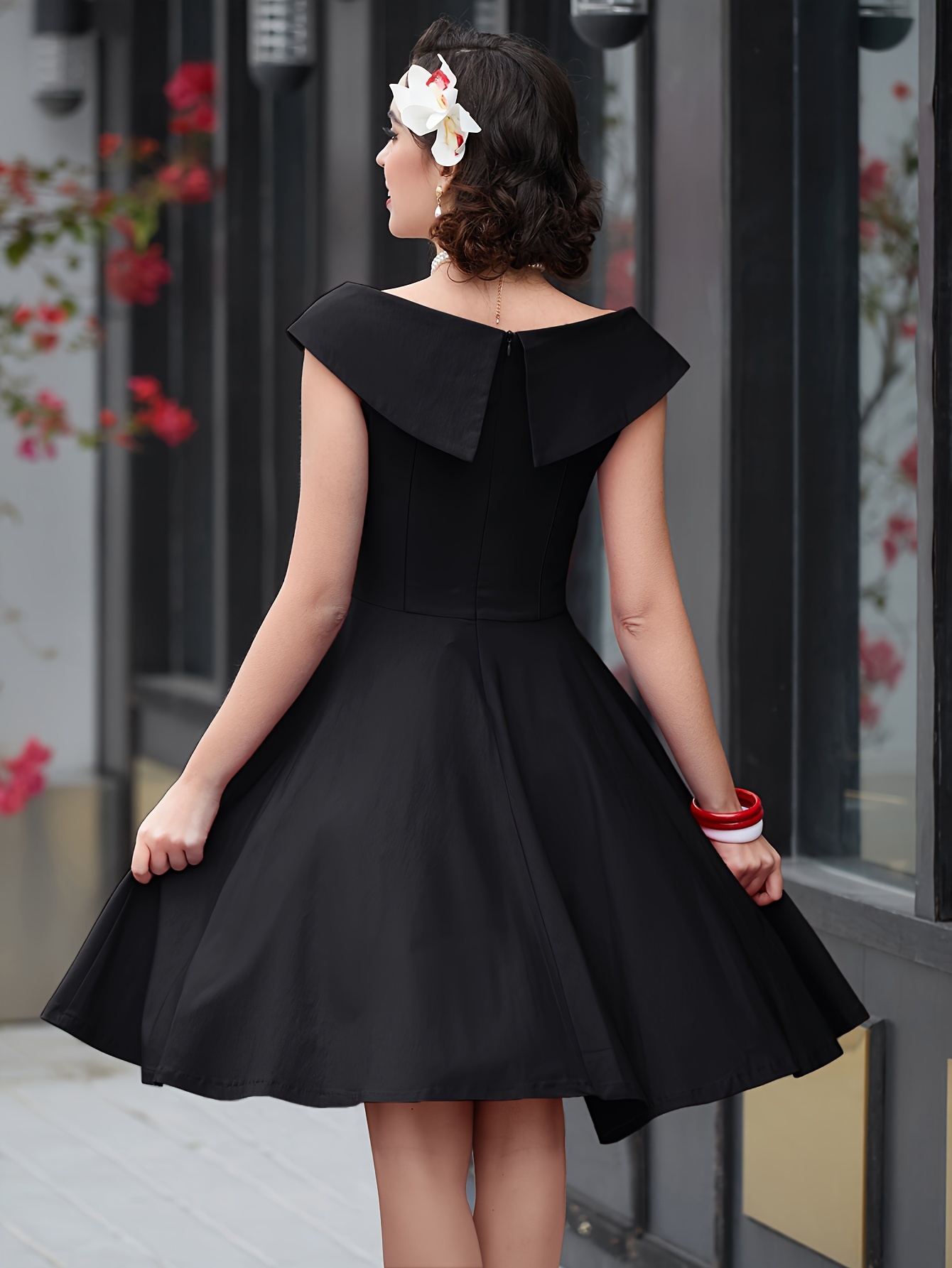 retro style formal dresses Special Occasion up plans vintage 1950s a line swing