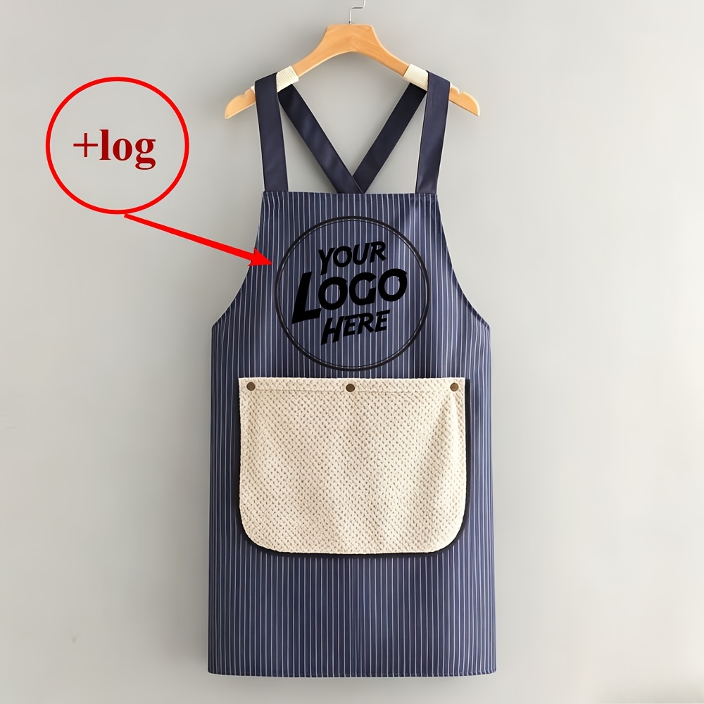TEMU Grembiule a righe personalizzato, 1 pezzo, e resistente, con tasche a per da indossare in , disponibile per stampa e foto personalizzati, un
