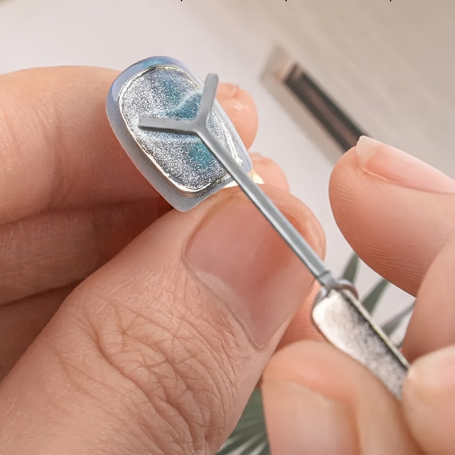 2pcs Y-Shaped Nail Art Tool Attachments for Cat Eye Patterns