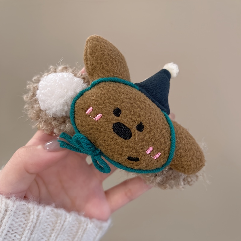 korean version of the versatile   cute plush panda rabbit large bb clip for women 2024 new high end sweet versatile headband with duckbill clip Product details 4