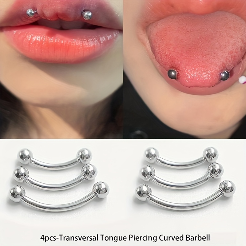 tongue piercing jewelry sold on Temu United States