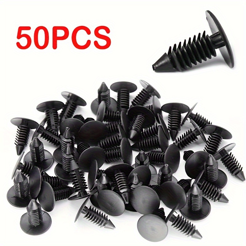 50/100pcs Auto Bumper Fasteners 8mm Hole Car Clips Fender Bumper Shield Retainer Plastic Rivet For Gm For Ford For Car Hole Plastic Rivets Fastener Fender Push Pin