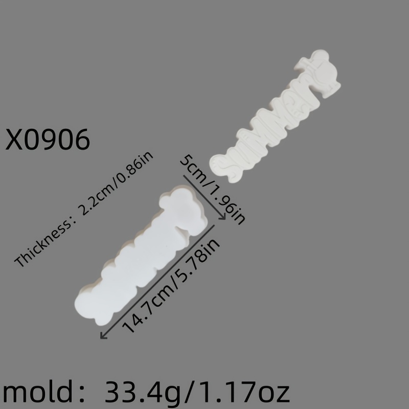 Resin Casting Molds Summer Letter 3d Decorative Silicone Mold Diy Candle Silicone Mold Gypsum Decorative Silicone Mold Home Decoration Epoxy Resin Mold X0906