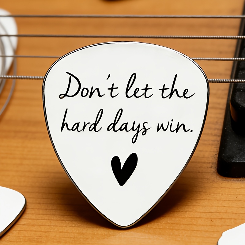 TEMU Plectre de guitare en acier inoxydable inspirant "Ne laisse pas les jours te ", idéal à offrir à des amis, à , à un ou à soi-même, pour