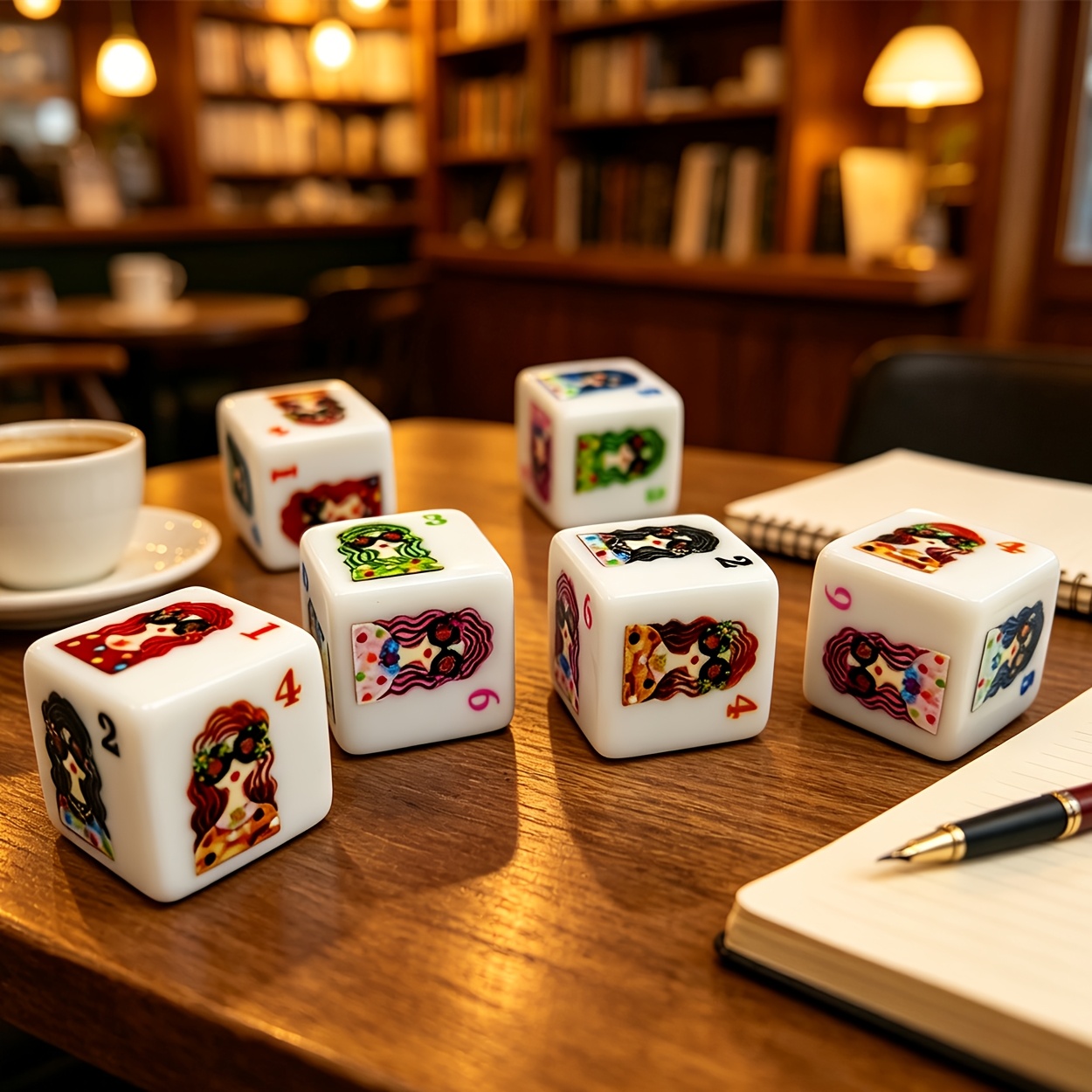 6pcs Character-themed Game Dice Set for Board Games