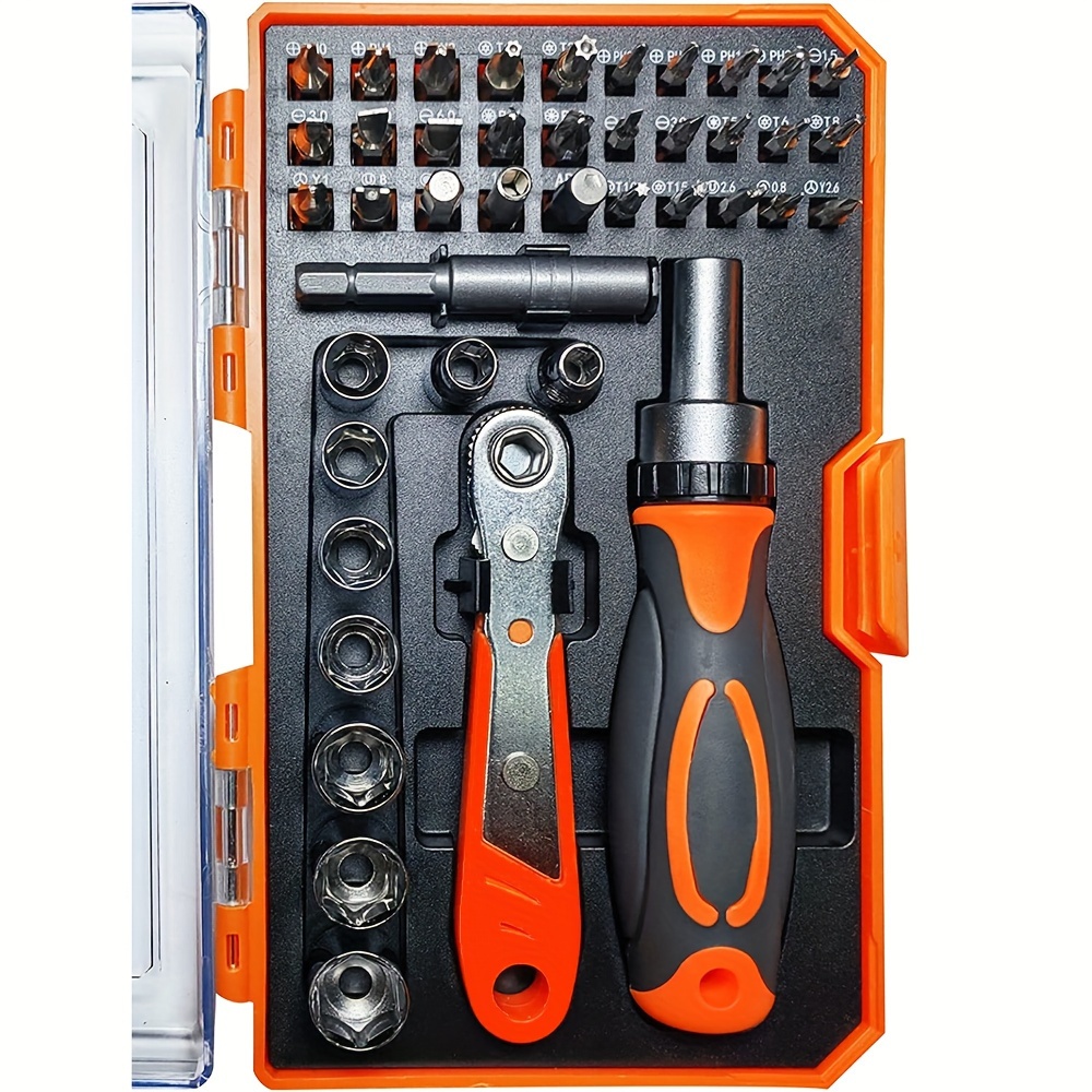 

1 Set Ratcheting Screwdriver Set 42 In 1 Set, Rotatable , Household Tool Kits For