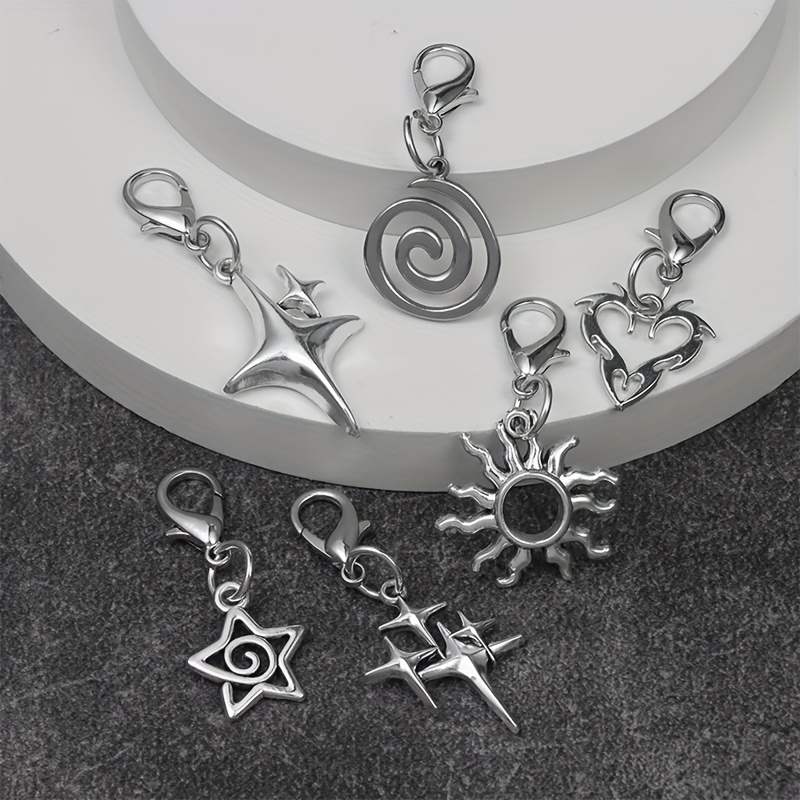 E-shop 6 Stück Mango Stern Herz Licht Multi-Element Schuhanhänger, perfektes Feiertagsgeschenk, geeignet für DIY-Schuhdekorationen, perfektes