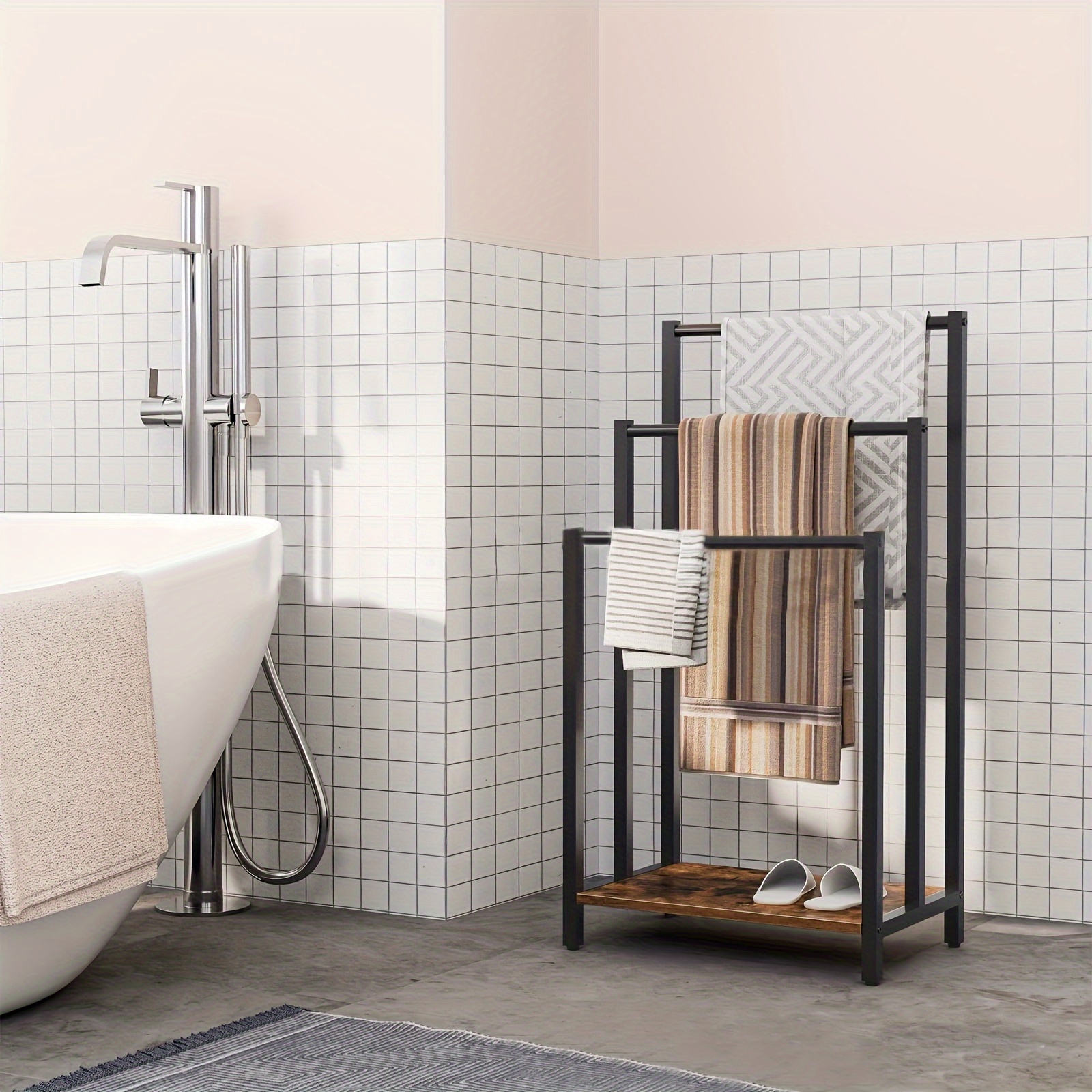 

Freestanding Towel - Bathroom Storage Organizer, No Required