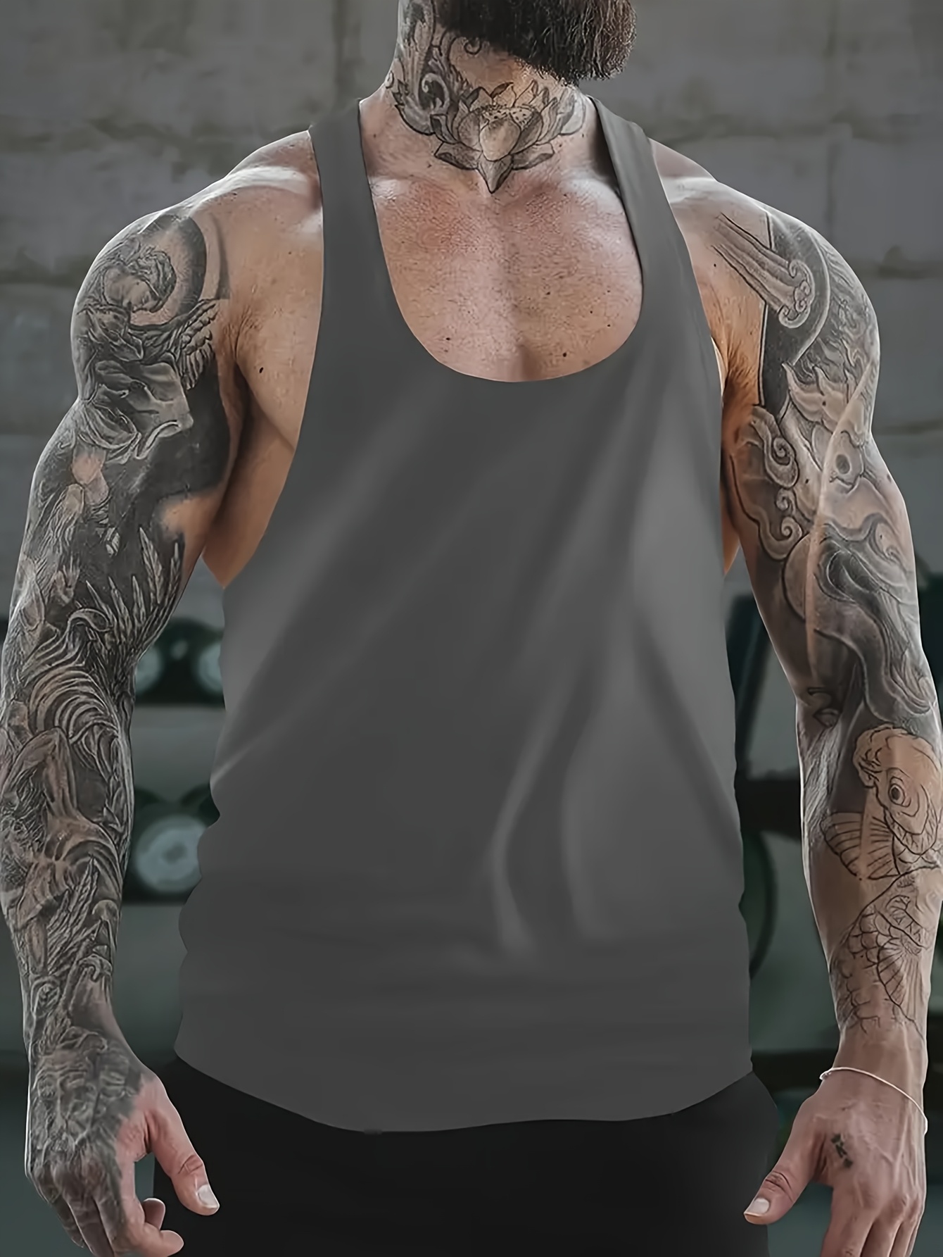 1pc Tongtongbang Men's Quick-Dry Breathable Workout Tank Top - High Elasticity Slim Fit Sleeveless Shirt with HARDER Letter Print for Gym Training & Summer Casual Wear, Quickdrying Fabric, Gym Clothes