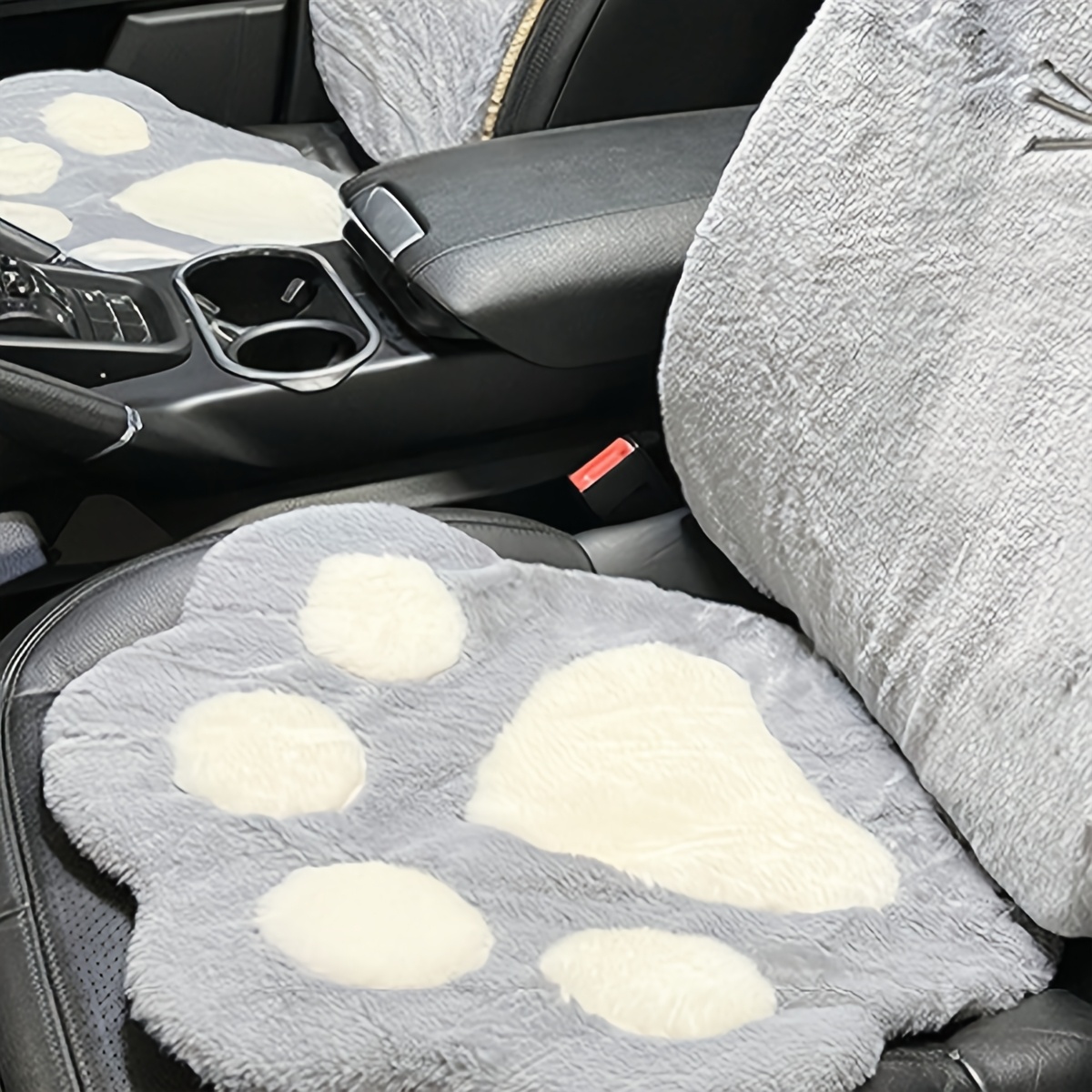 Image of [cat Paw Cushion] Car Plush Car Seat Cushion Cute Cat Paw Cushion Fashion Interior Decoration (random 2 Patterns, See Picture Label For Details)