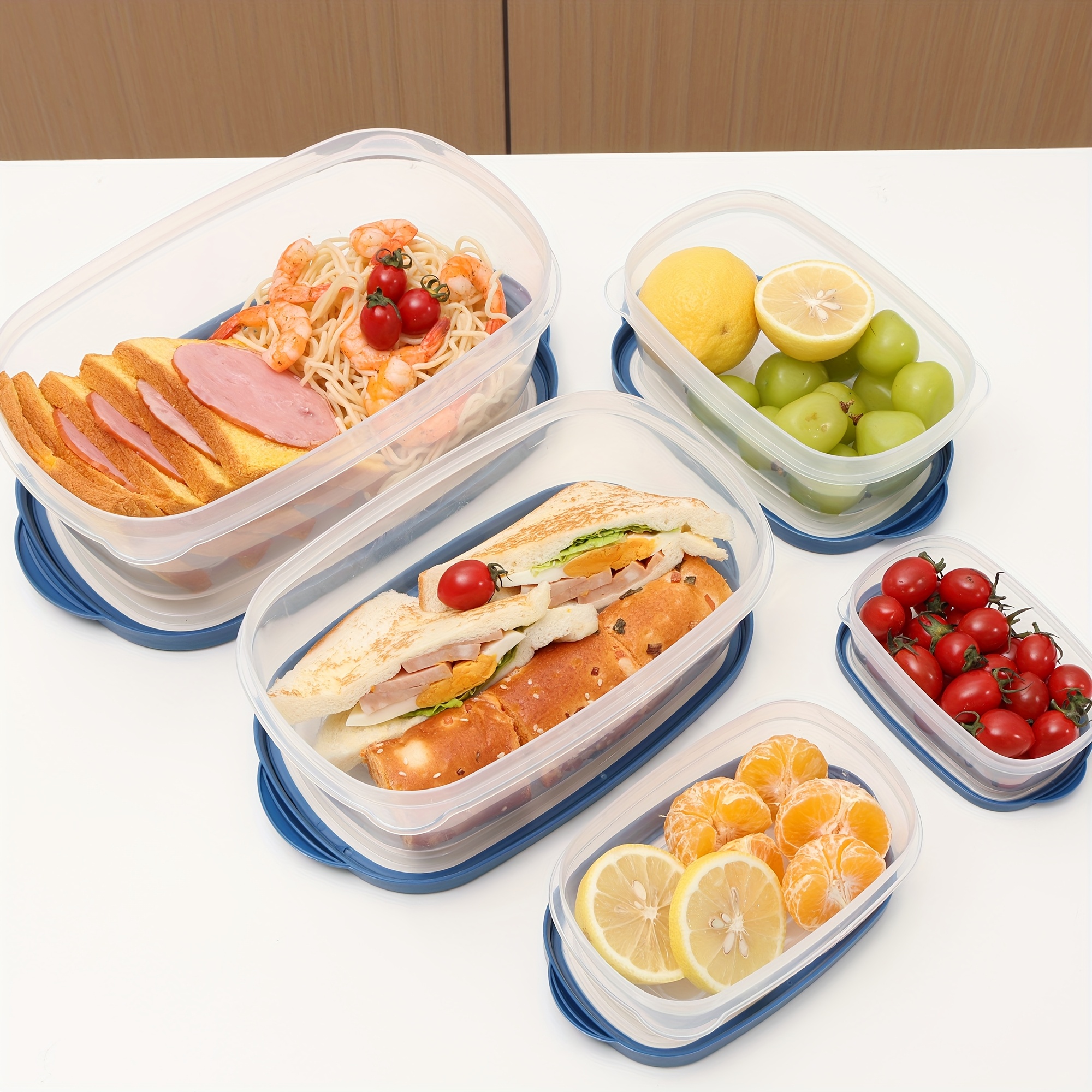 

10pcs Meal Preparation Container Set, Food Storage Container With Airtight Lid, Lunch Box For Home Kitchen