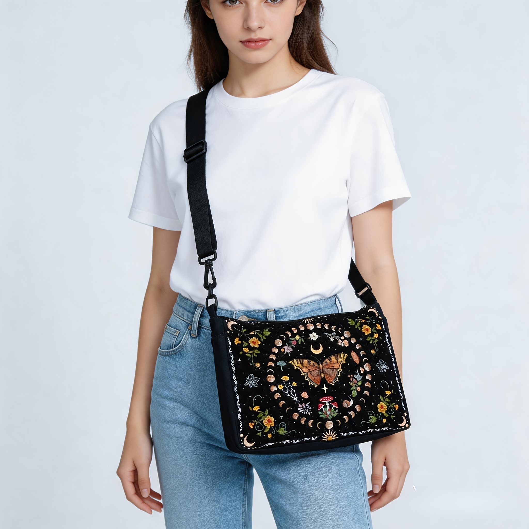 Vintage Crossbody Bag | Lightweight Small Shoulder Bag | Women's Everyday