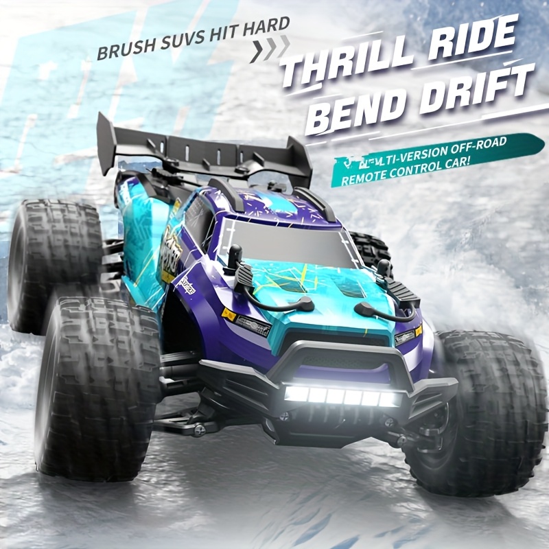 High-Speed RC 2.4GHz All-Terrain Monster LED Car, Brushless Motor, Remote Control Off-Road Toy Vehicle for Kids and Adults - Perfect Holiday Gift Choice, Outdoor Play Vehicle, Sporty Design, Durable Polyethylene, Rugged Design, Sturdy Construction