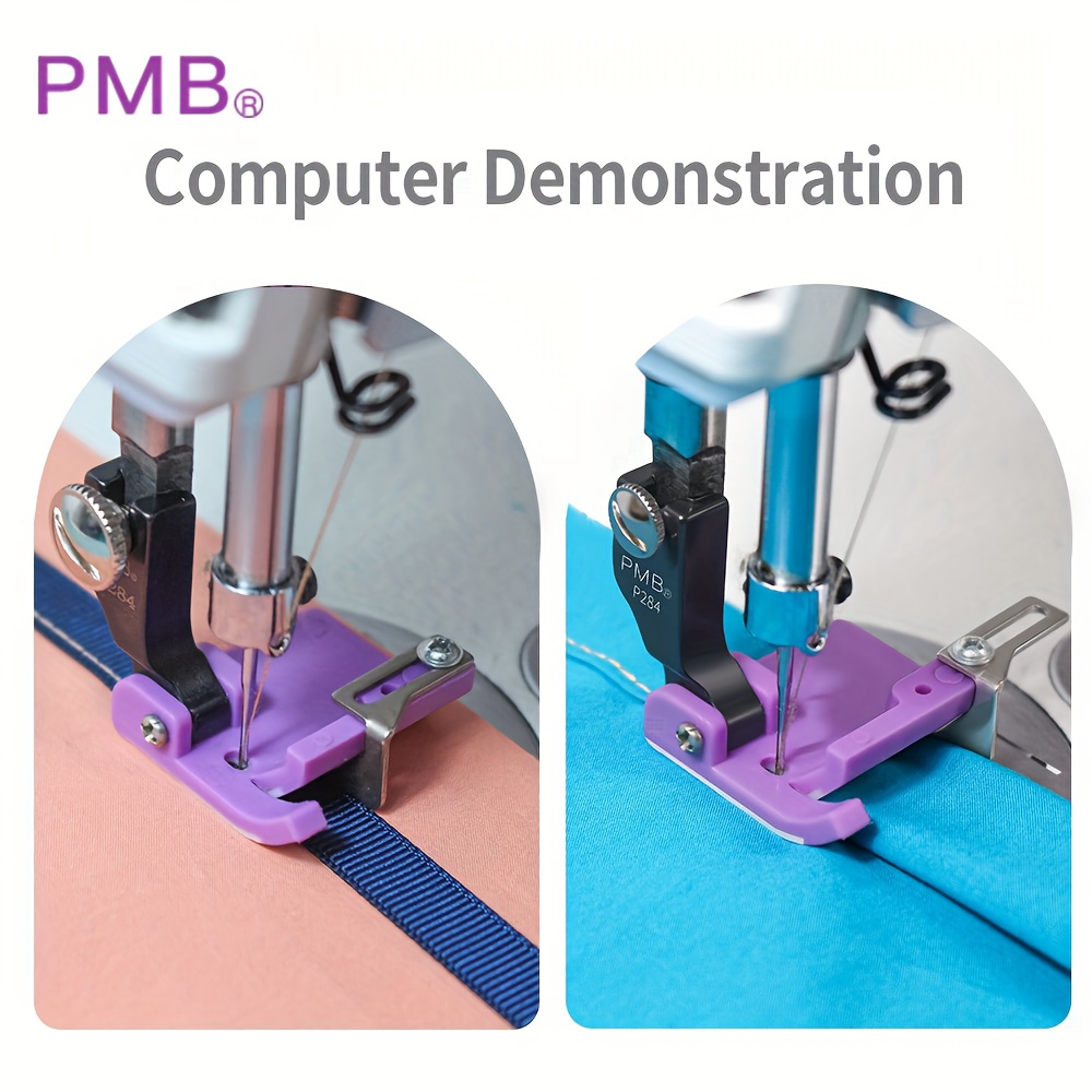 TEMU P284 Purple Multifunctional Adjustable Presser Foot Is Thickened And Wear-resistant, Featuring A Double-layer Base Plate For Edge Positioning And Rolling, Suitable For Flat Sewing Machines