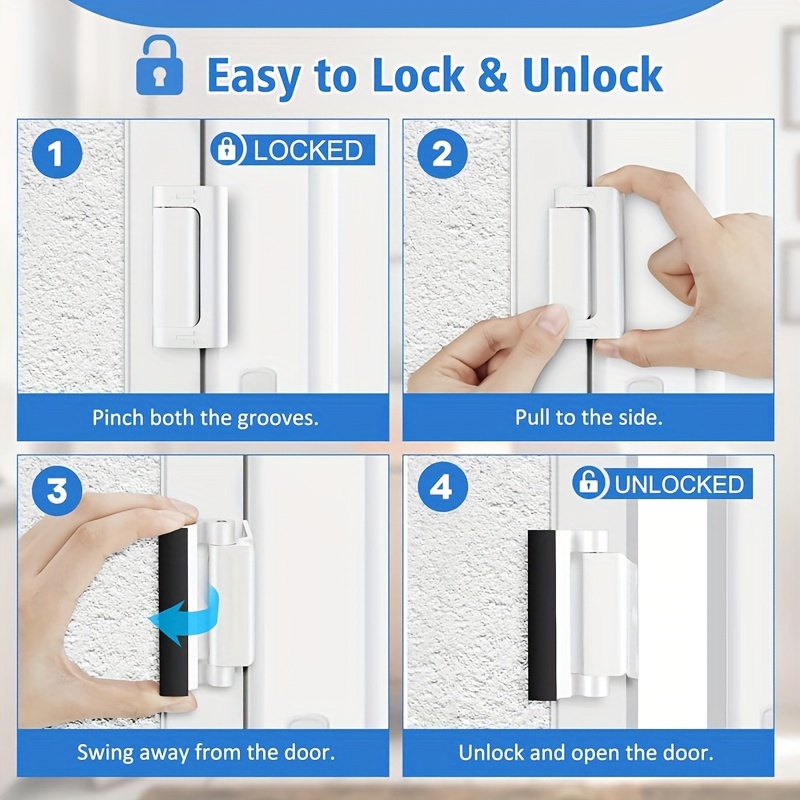 3pcs Upgrade Aluminum Alloy Door Lock