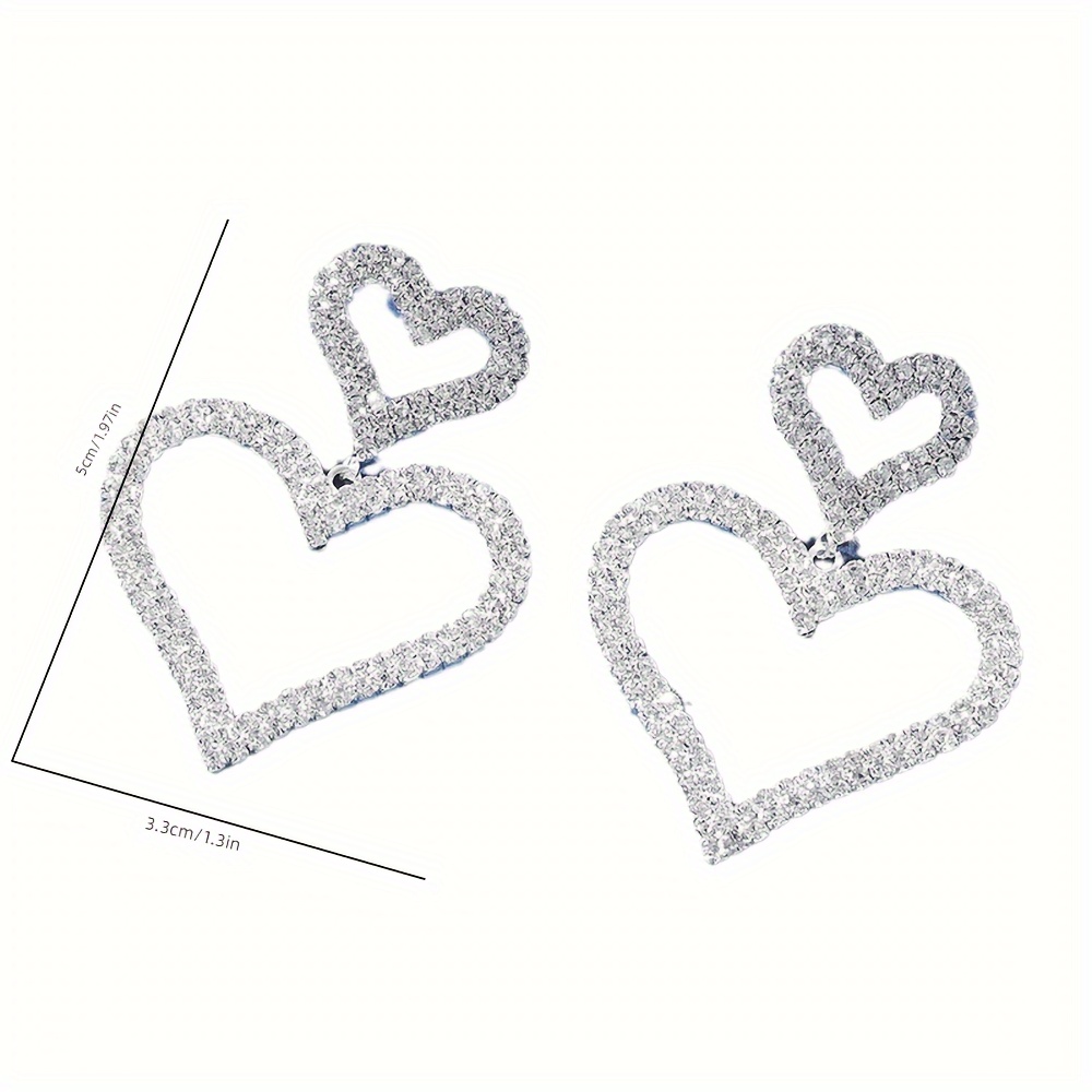 Delicate Heart-shaped Earrings, Versatile Gift