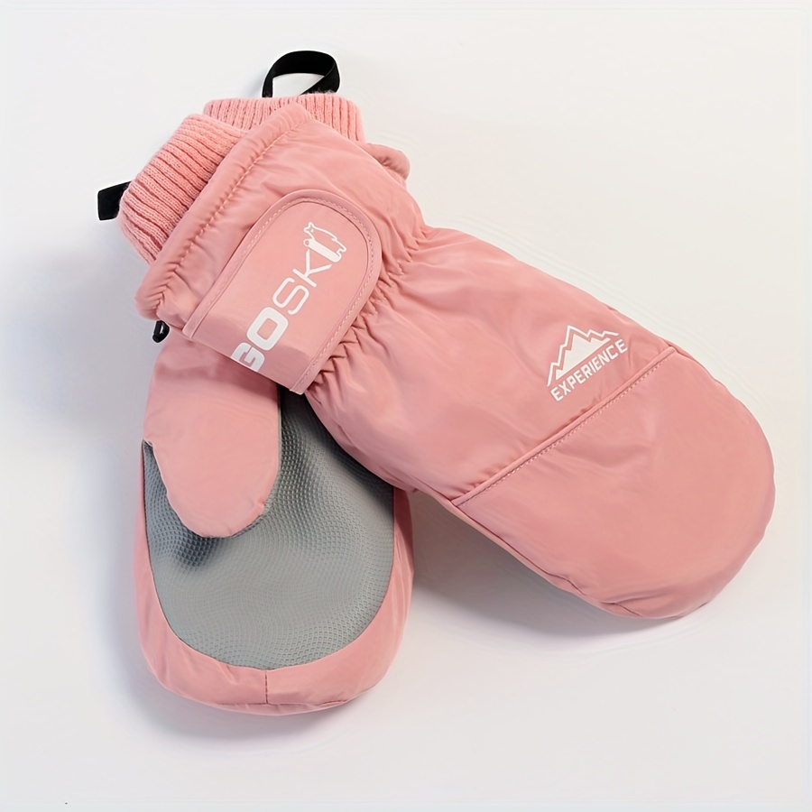 TEMU Women's Fashion Winter Mittens For Cold Weather Protection, Women's Outdoor Ski Gloves For Winter, Plush-lined Thickened Warm Mittens, -20Â°c