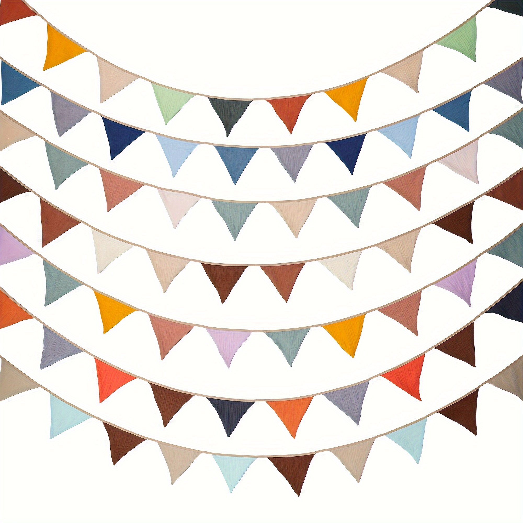fabric bunting banner multi color   flags 8 53ft multi purpose   for weddings   showers bridal showers more versatile indoor outdoor use no power needed ideal for   0
