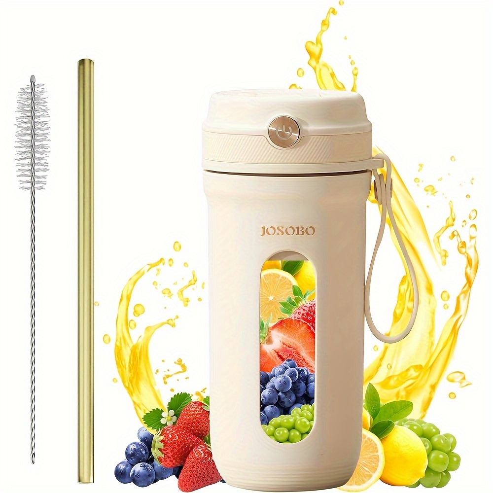 

Portable Blender, Personal Size Blender For Shakes And Smoothies With 10 Ultra Sharp Blades, 16 Oz Mini Blender Usb Rechargeable Type-c For Travel&picnic&office&gym