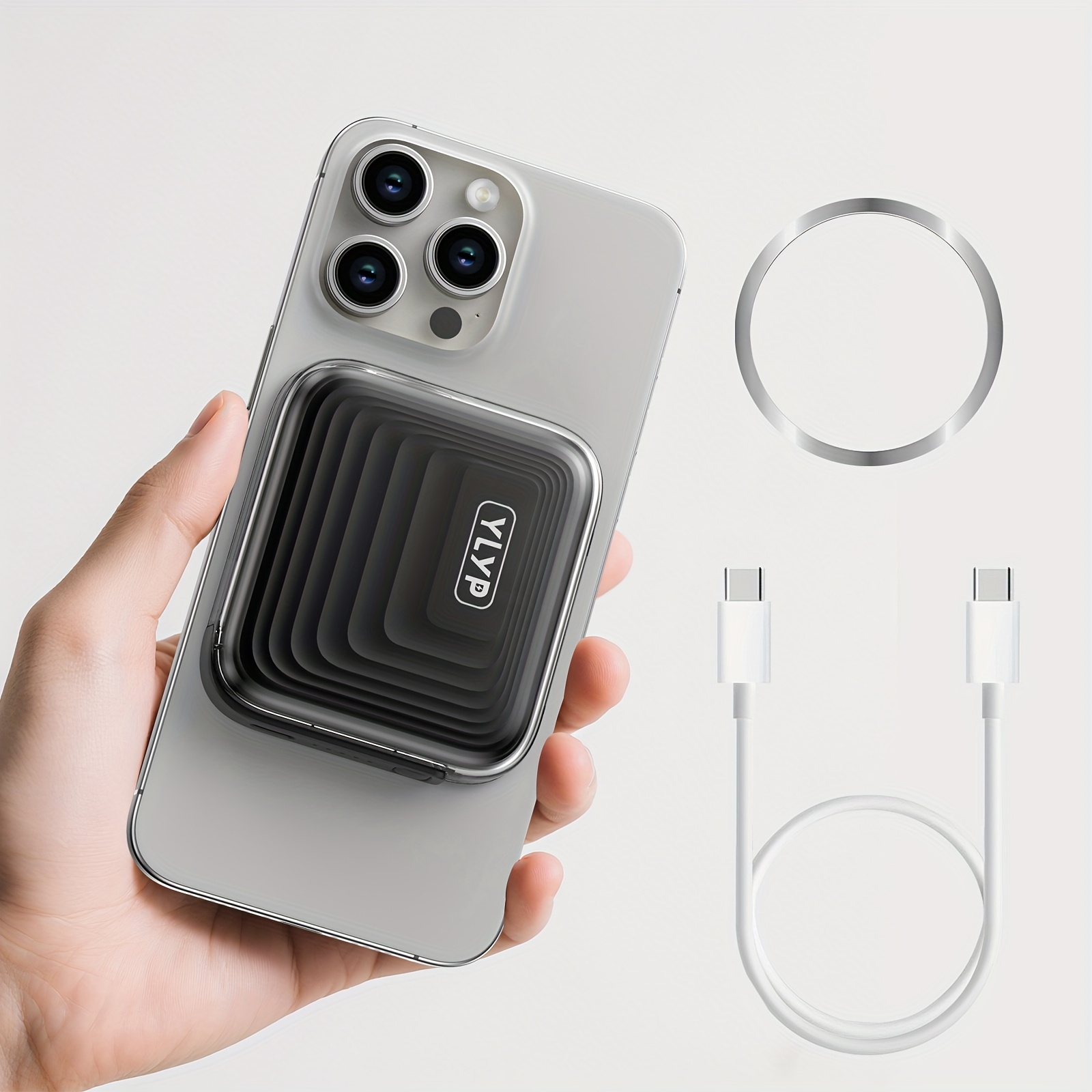 Ylyp 5000mah Magnetic Wireless Power Bank - 15w Wireless Charger & 22.5w Pd20w Fast Charging, Led Display For Iphone 16/15/14/13/12 Series | Portable Travel Charger, Emergency Backup - Gift