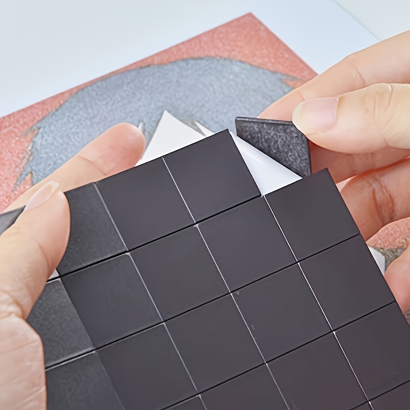 Image of 100pcs Self-adhesive Magnetic Squares - Flexible Rubber Magnets For Diy Crafts, Weddings, Bar Mitzvah, Photo & Poster Display - , Damage-free Removal