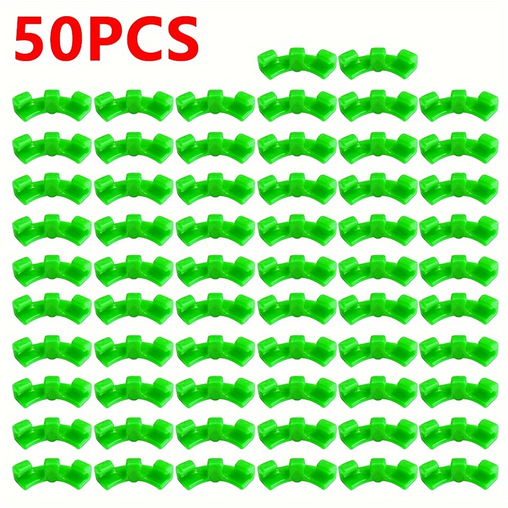 Image of 20/50pcs Pack Low-pressure Flowering Branch Training Clips Suitable For Climbing Plants, Roses, Ivy, Vines - Gentle Stakes For Lawn Care, Branch Trimming & Plant Training (cost-effective)