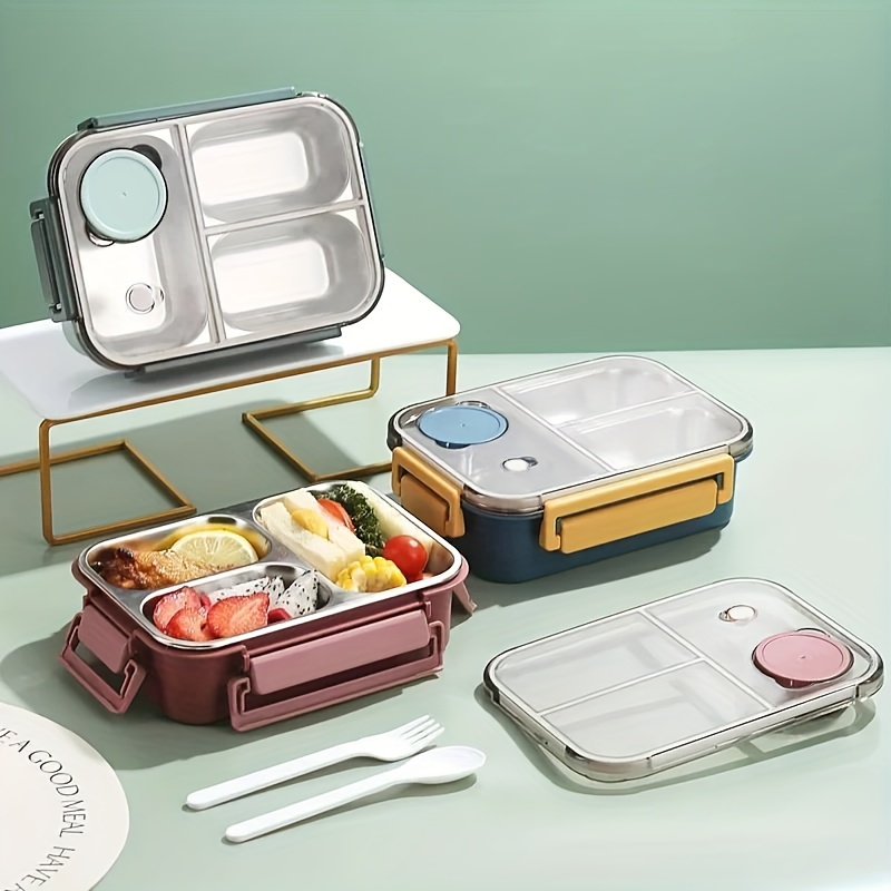 

Stainless Steel Insulated Lunch Box - 850ml, Leakproof Bento Box For & Adults, School, Office, Camping & Picnics