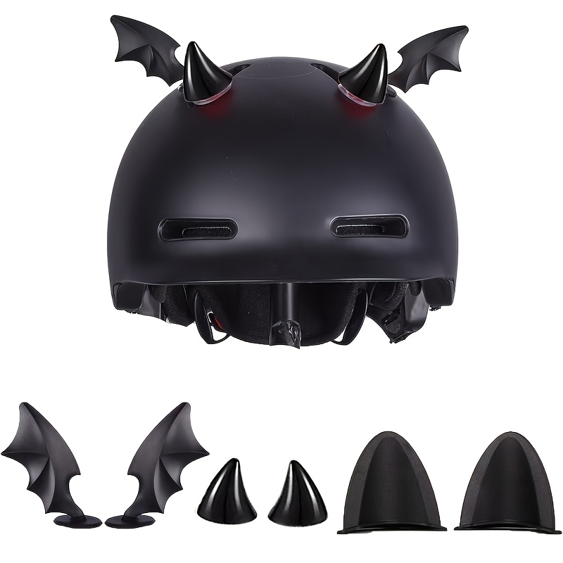 A Set Of Motorcycle Helmet Accessories- * Devil Horns * And Cat Ears-  Decorative Accessories for Motorcycle And Bicycle Helmets- * *- Motorcycle  Accessories for Adults And Teens, Bicycle Decorative ...