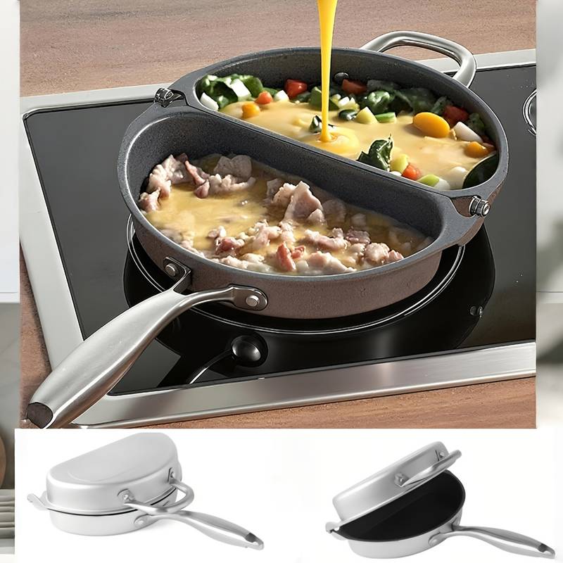 Padella Antiaderente Per Omelette Giapponese - Forma Inclinata, Rivestimento In Pietra Maifanite, Adatta A Induzione E Gas, Dimensioni 13,5 X 18,5 Cm
