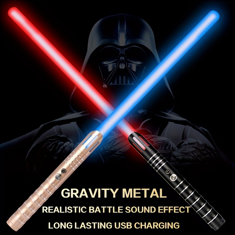 

Upgraded Version Light Up Saber Rgb 16 Colors Metal Handle Usb Rechargeable Metal Cosplay Laser Sword Light Sword Up Saber Toys Gifts