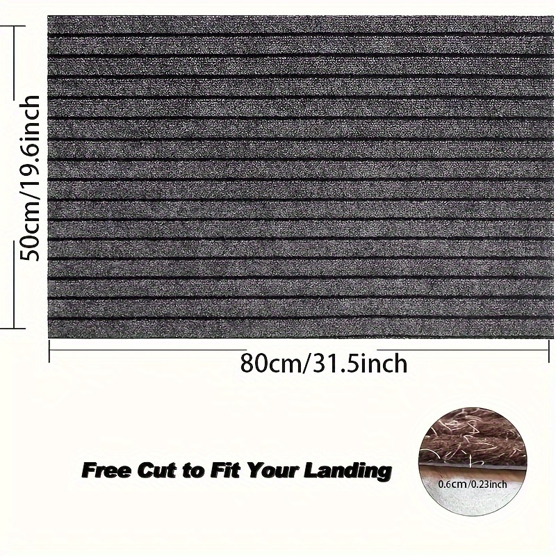 1 Striped Chair Floor Mat, Anti-slip Floor Mat, Outdoor Entrance Floor Mat, Durable Floor Mat, Entrance Wear-resistant Foot Mat, Cut Carpet, Easy-to-clean Durable Floor Mat