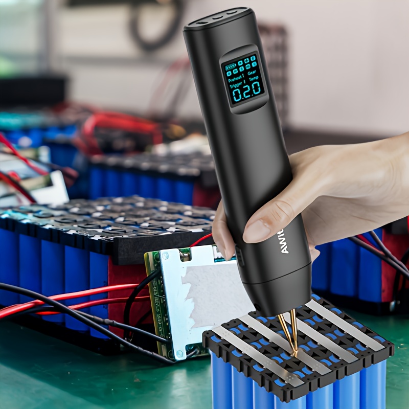 Portable Handheld Spot Welder, 90 Precision Adjustment Levels, Stainless Steel Welder for Home Use, Suitable for Nickel, Iron, Steel and Other Materials, 18650 Lithium Battery Assembly, Metal Welding Machine, Battery Powered (No Plug), Rechargeable Lithium Battery, Battery Properties: Rechargeable Lithium Battery, Spot Welder For Lithium Batteries, Spot Welding Machine, Welder Machine, Mini Welding Machine, Spot Welding, Laser Welder, Welding Apparatus, Rechargeable Welding Machine