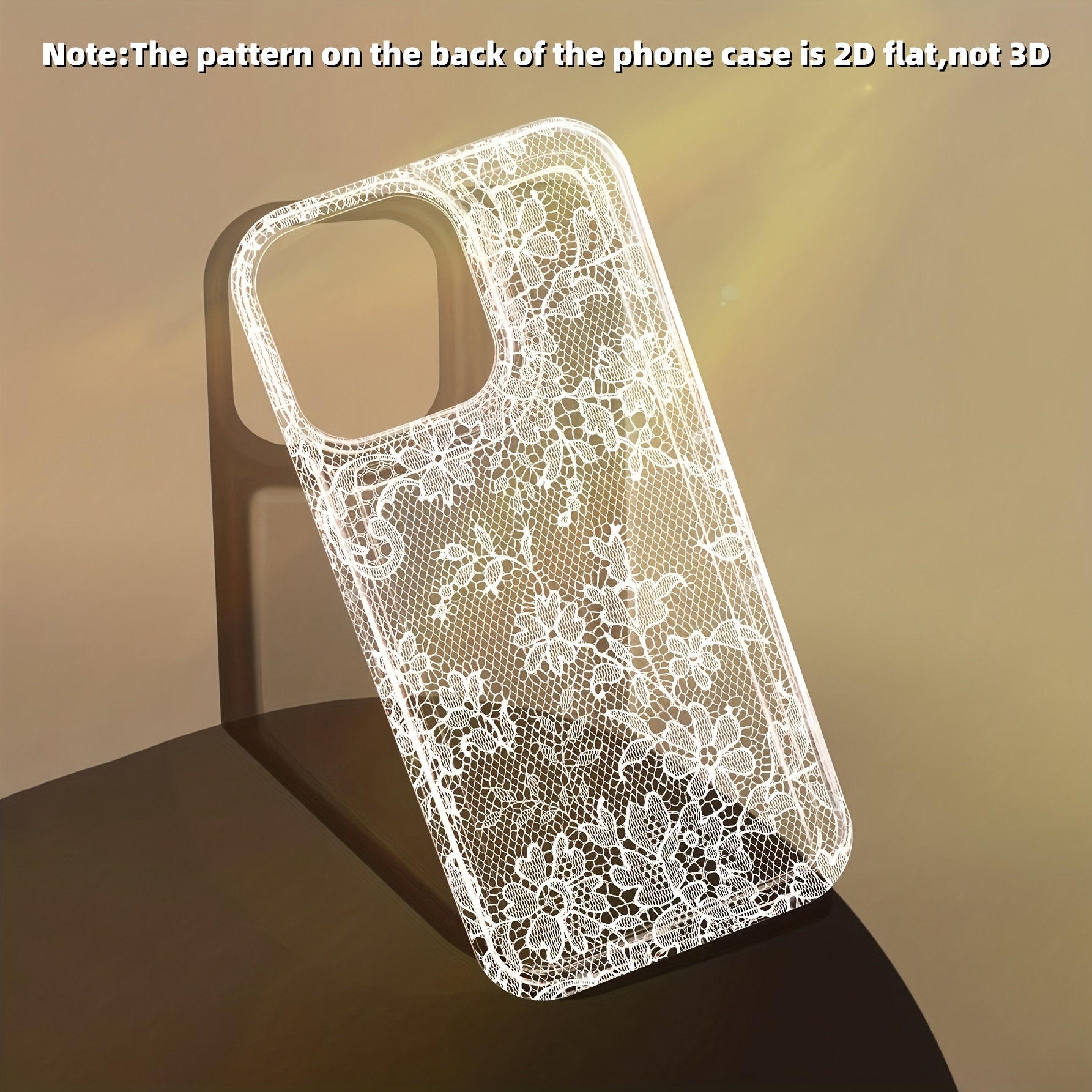 Phone Case: Lace Pattern 2d Printed Air Cushion Transparent Tpu Phone Case, Suitable For Iphone 17 16 15 14 13 12 11 Pro Max Air 7 8 Plus Se2 Se3 Xr X Xs