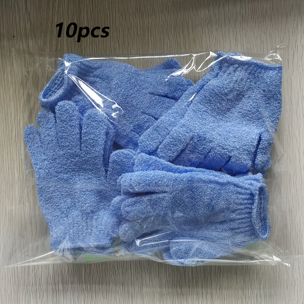 TEMU 10 paires de gants de douche exfoliants, mélange et assortiment multicolore, gants exfoliants double face pour spa, massage et exfoliation du