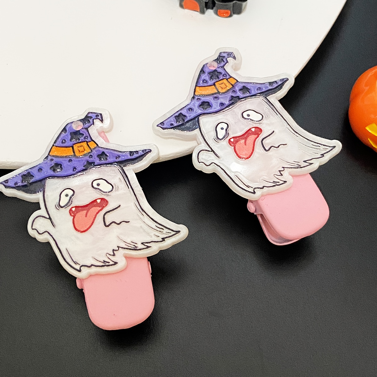 Halloween Hair Clips for Women Cute Ghost Pumpkin selling Skull Witch Hat Harpins