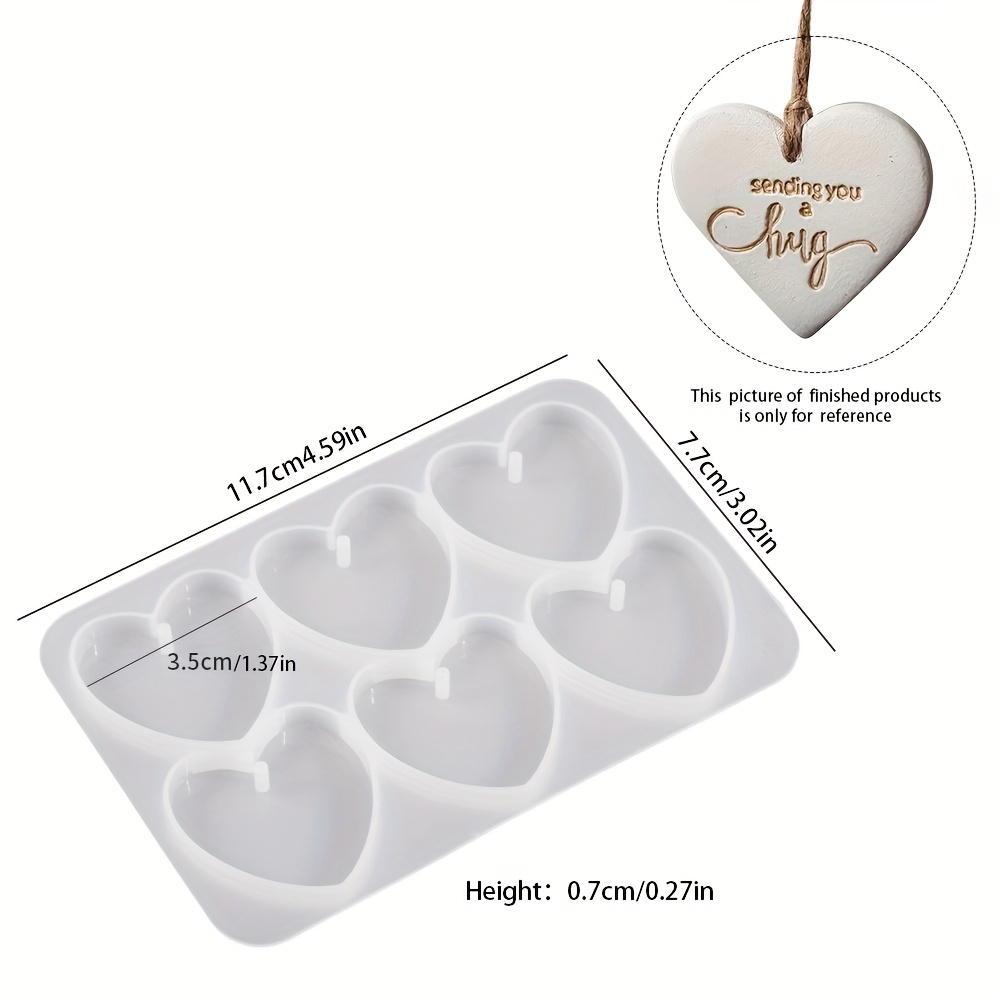 TEMU Molde de Silicona de para Yeso y Resina - Molde Multicavidad para Hacer Joyería DIY, Adorno de Llavero con Bordes Suaves, Sin Necesidad de