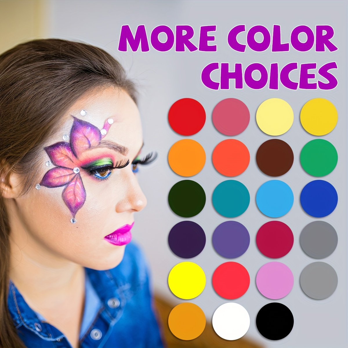   face painting kit 23 colors water based non toxic face paint kit professional face paint with stencils brushes parties birthdays halloween face body makeup kit