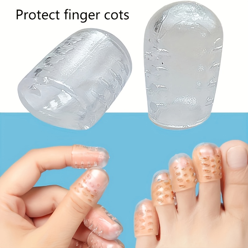 10pcs Anti-Friction Toe Protectors: Breathable Gel Toe Caps, Flexible Foot Care Accessories, Unisex Odorless Toe Sleeves, Small Toe Anti-Friction Toe Tubes
