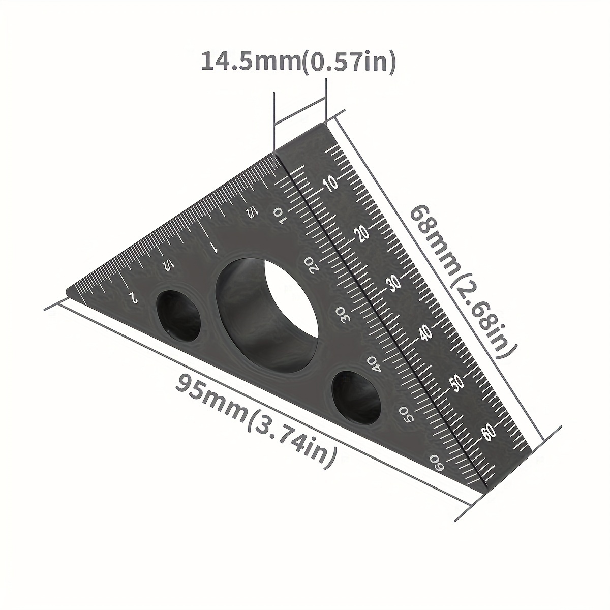 

1pc Aluminum Alloy , Carpentry Measuring Tool, 90 , And Measurement, -, 1 , Uncharged Display