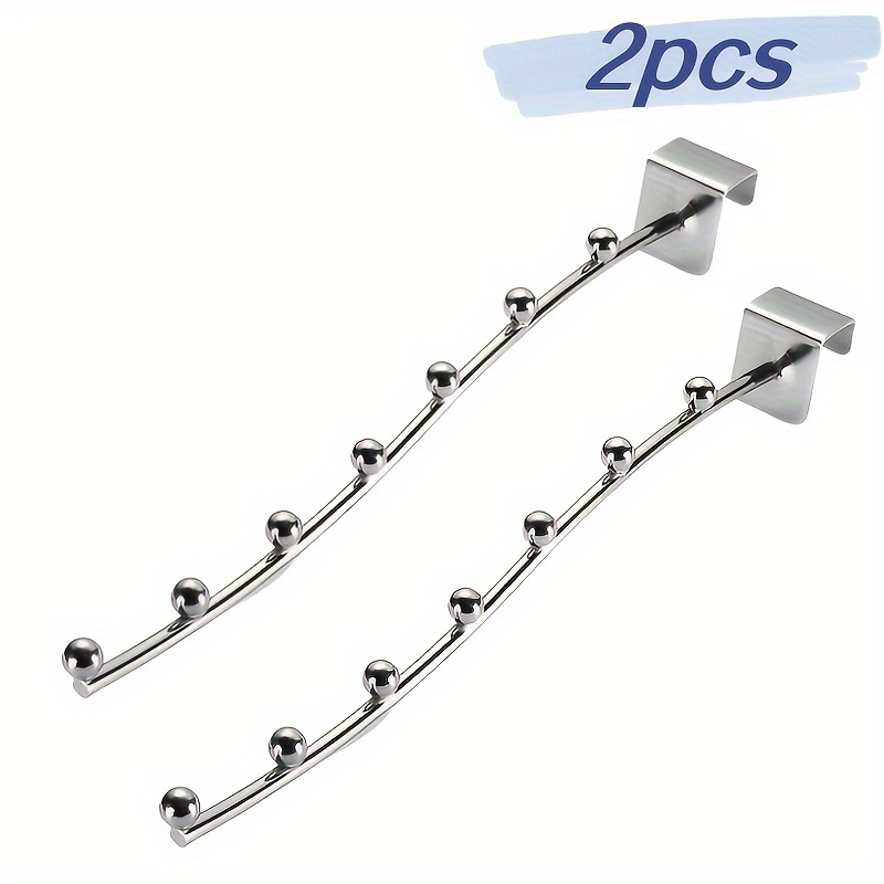 1/2pcs Stainless Steel Hanger, Creative Round Ball Decoration Home Hanger, Dormitory Hook, Drying Rack, No Punching, Convenient Installation, Release Space