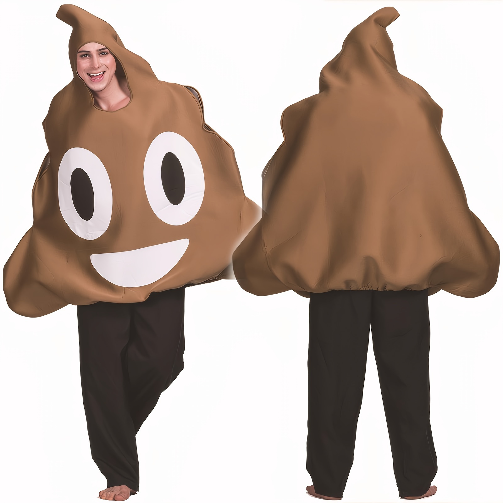 

Adult Poop Costume - Polyester Funny Novelty Outfit For Tailgating, Bachelor Party, - 1 Size Fits Most - Battery-free Operation - Featherless