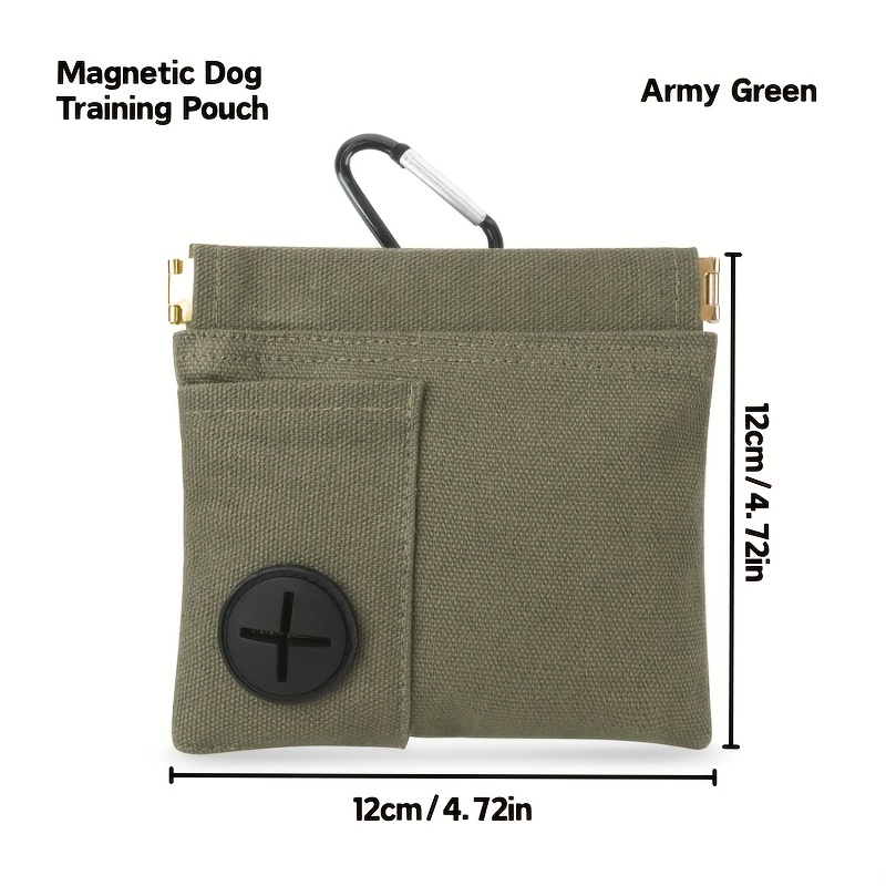 TEMU Snack Bag For Dogs - Portable Feeding Pouch With A Pocket For Waste Bags, Easy To Open And Close, Durable And Dirt-resistant, Suitable For Large