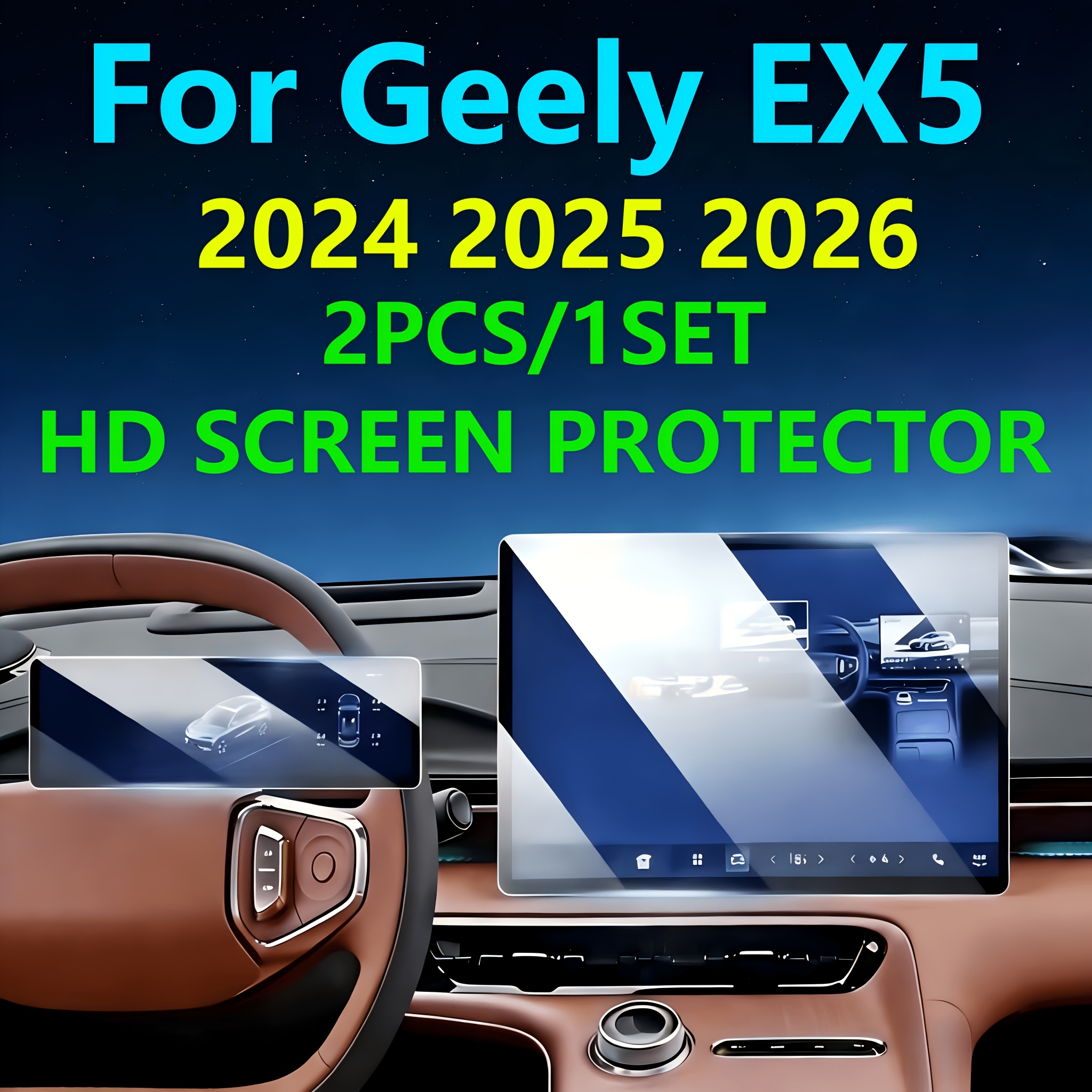 TEMU For Ex5 Ex 5 2025 2026 Screen Protector + Instrumet Screen Protector, 9h Touchscreen Protective Film