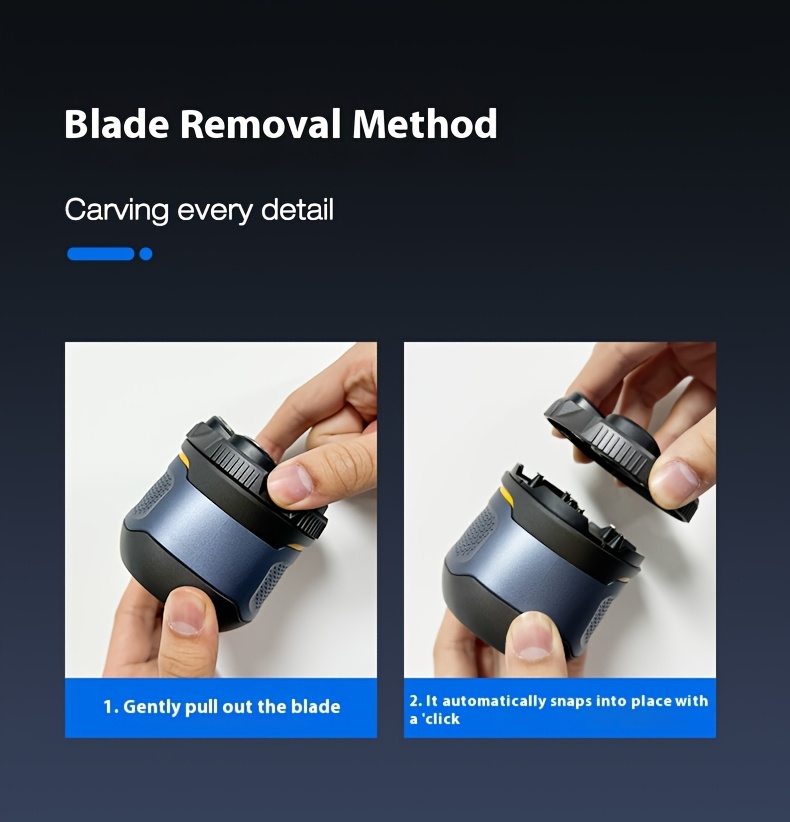 6-in-1 6D Bald Head Shaver & Clipper - Lithium-Ion Electric Razor with Smart Display, 1400mAh Battery, Type-C Charging, 2-Speed Adjustable, Self-Cleaning & Travel Lock - Men's Hair Removal Tool for Home & Travel (Ideal Gift for Men